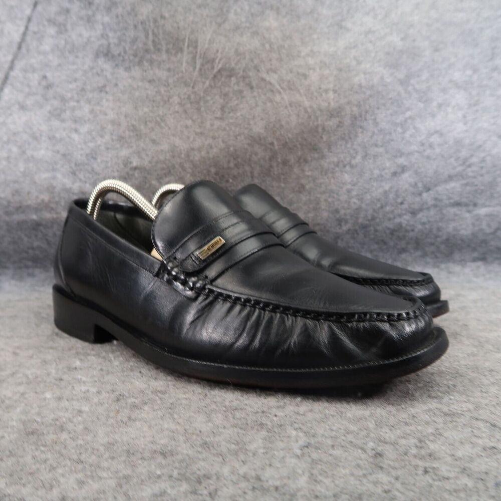 Calimod Shoes Mens 41 Loafer Moccasin Classic Slip On Leather Lifestyle Black